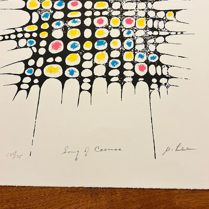 M. Lee “Song of Cosmos” Lithograph Print Signed