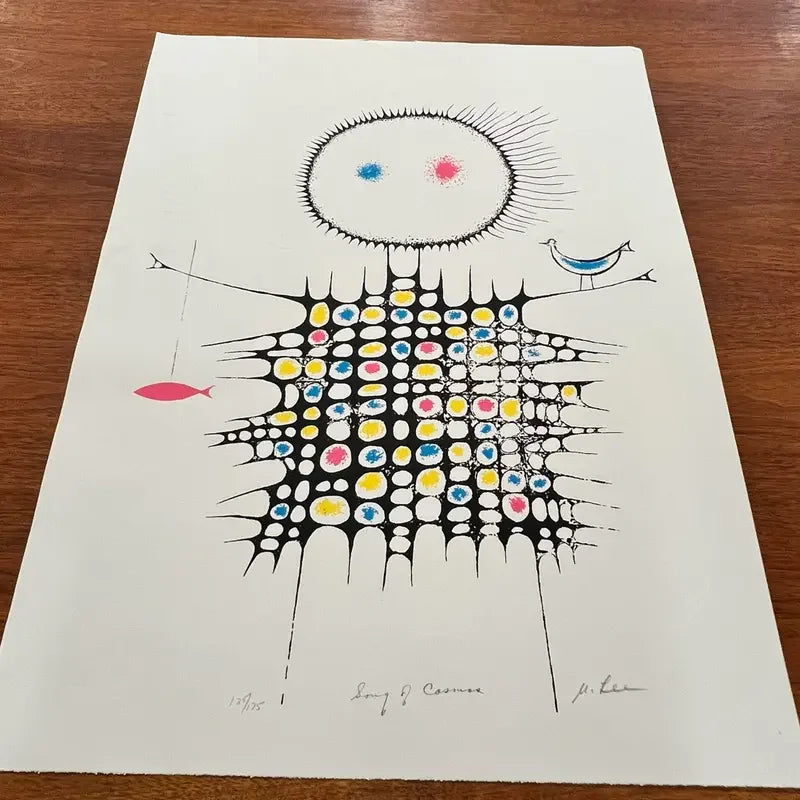M. Lee “Song of Cosmos” Lithograph Print Signed