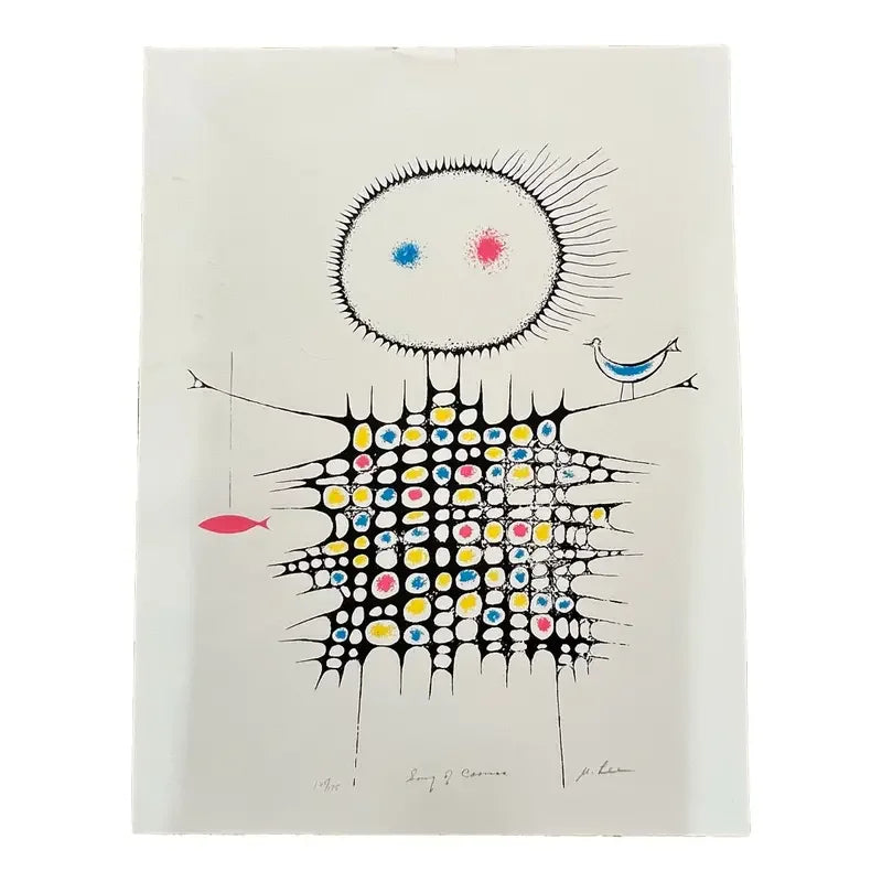 M. Lee “Song of Cosmos” Lithograph Print Signed