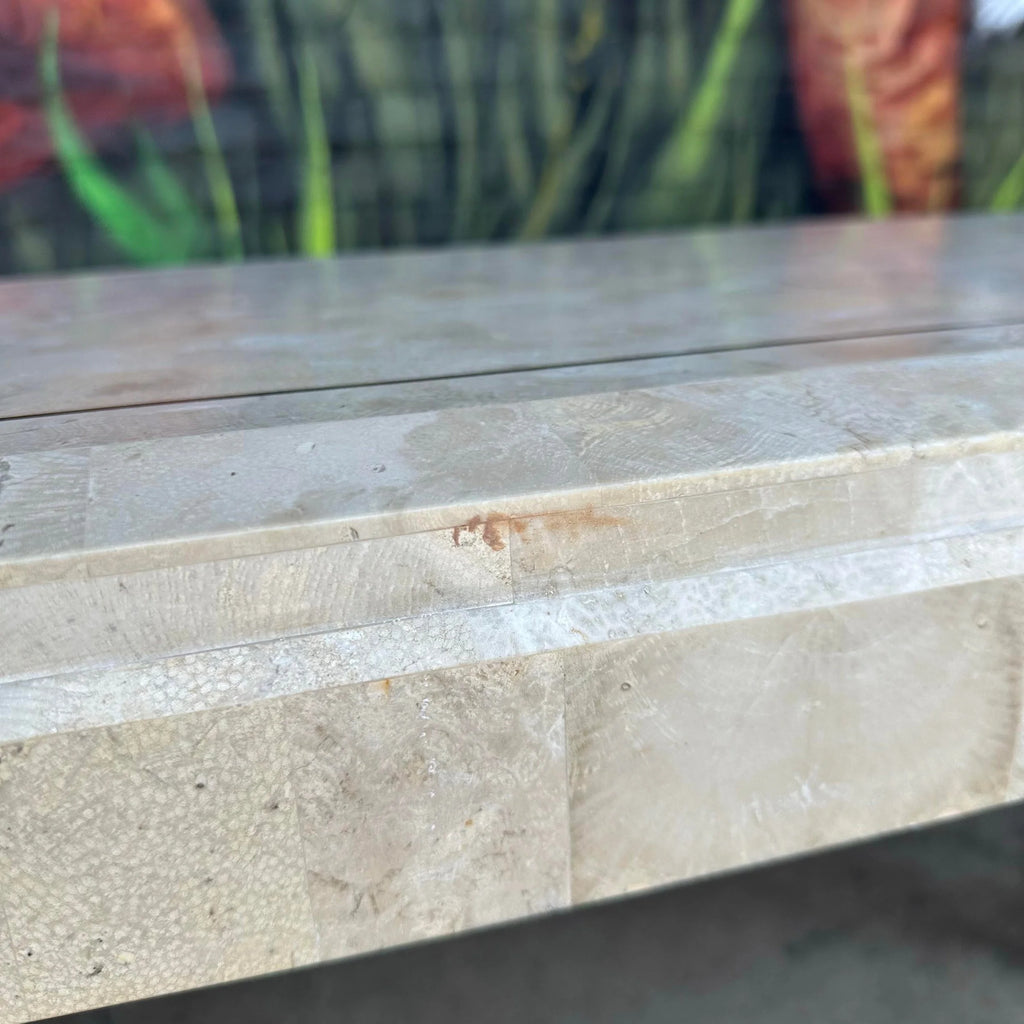 Maitland-Smith Tessellated Marble Console Table