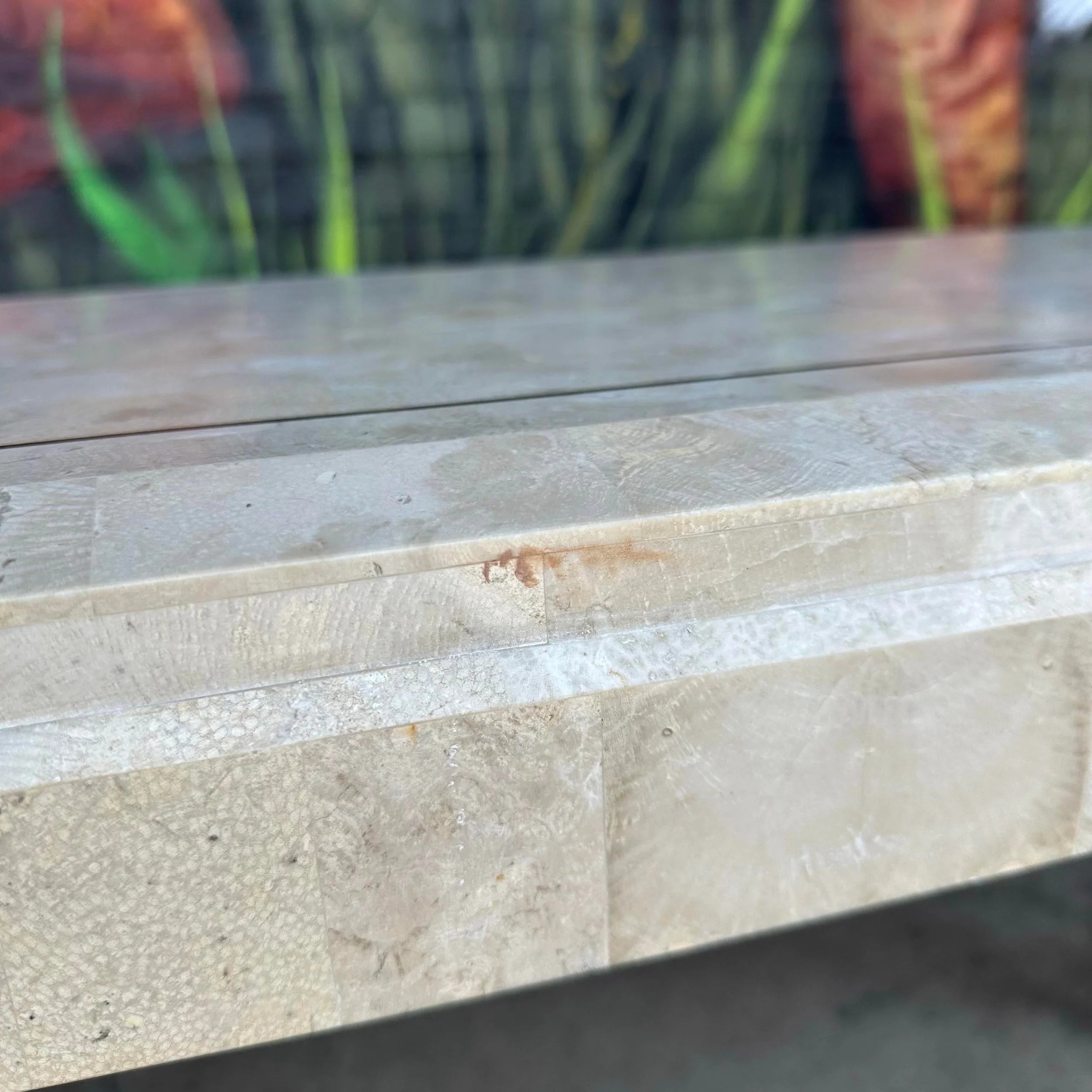 Maitland-Smith Tessellated Marble Console Table