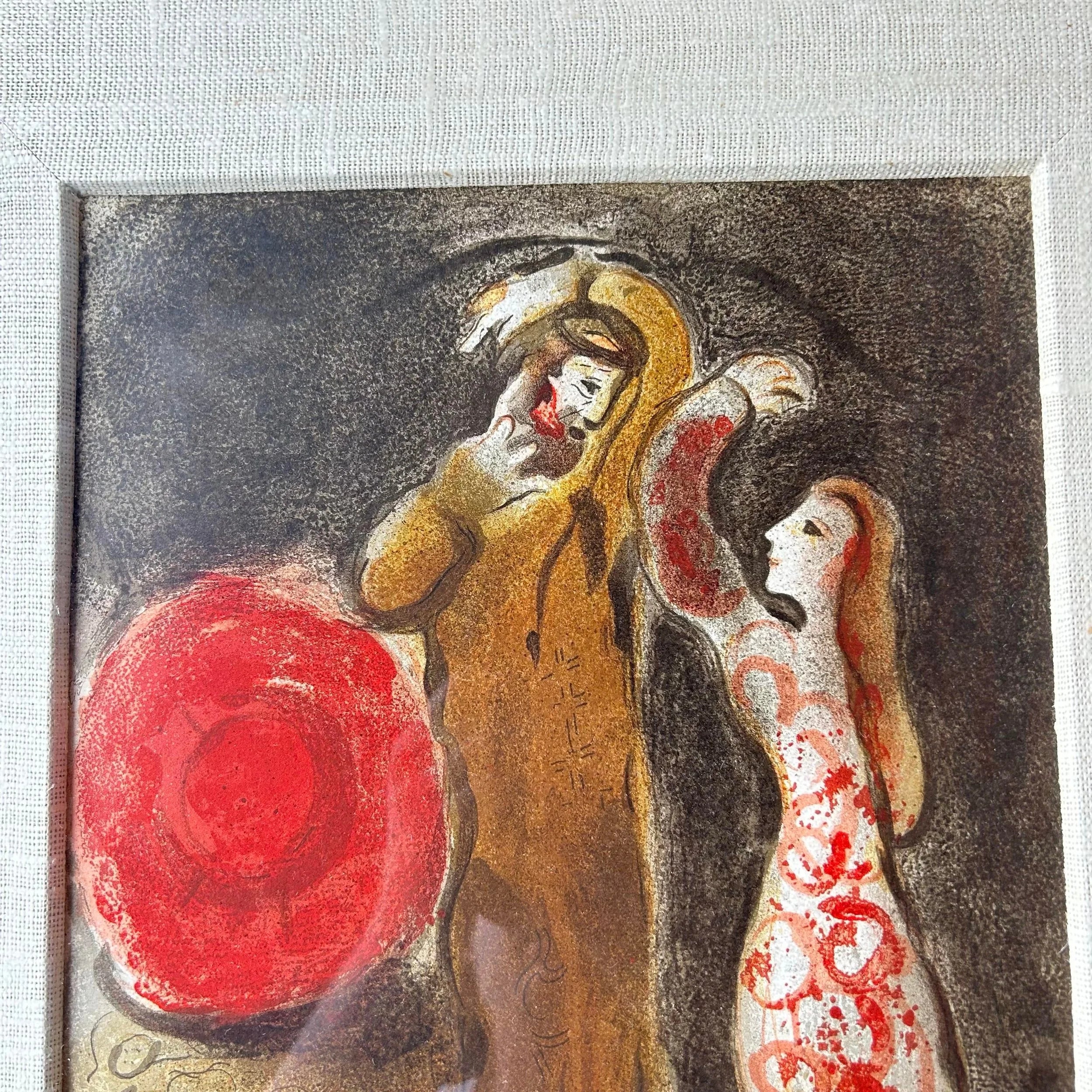 Marc Chagall "Meeting of Ruth and Boaz" Original Lithograph