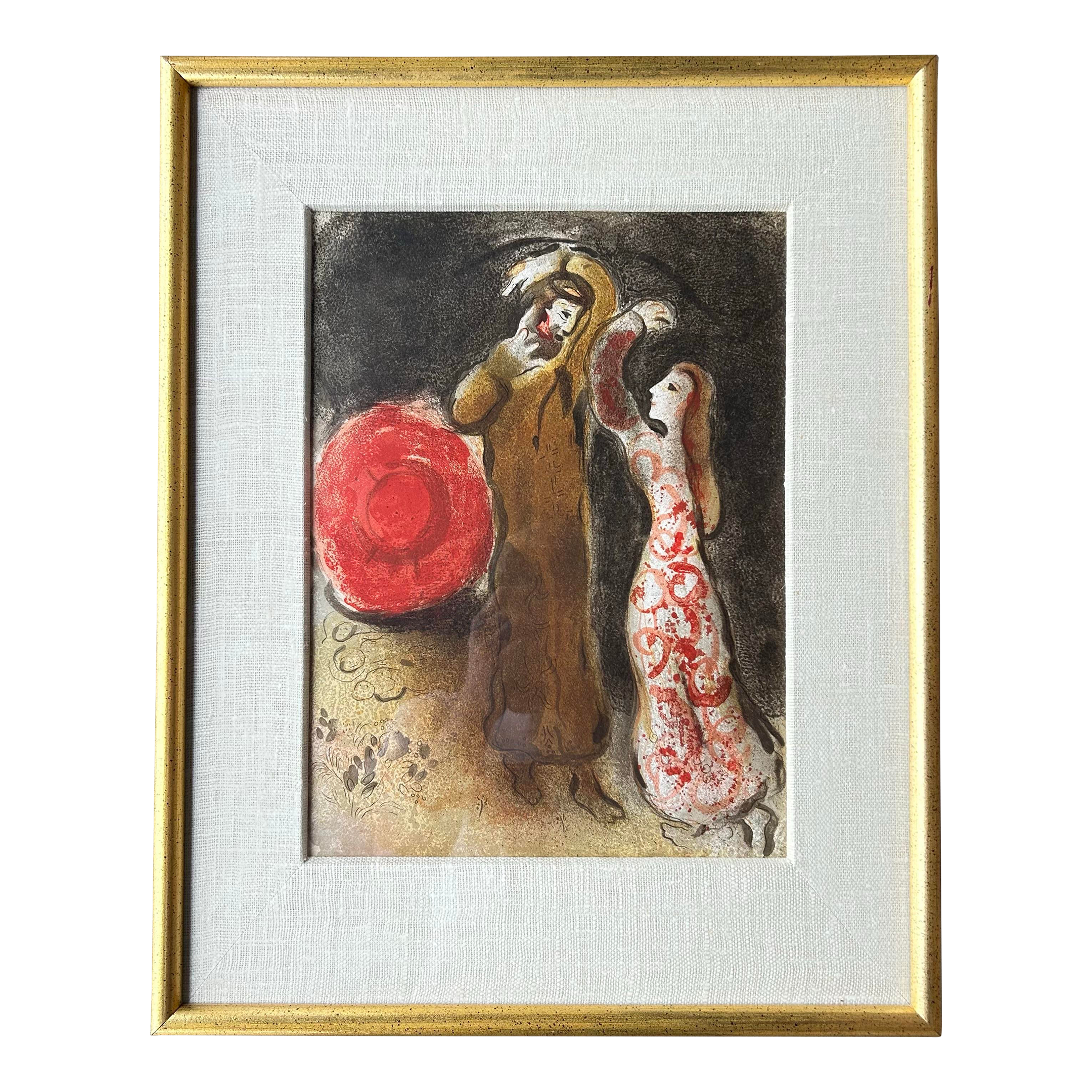 Marc Chagall "Meeting of Ruth and Boaz" Original Lithograph