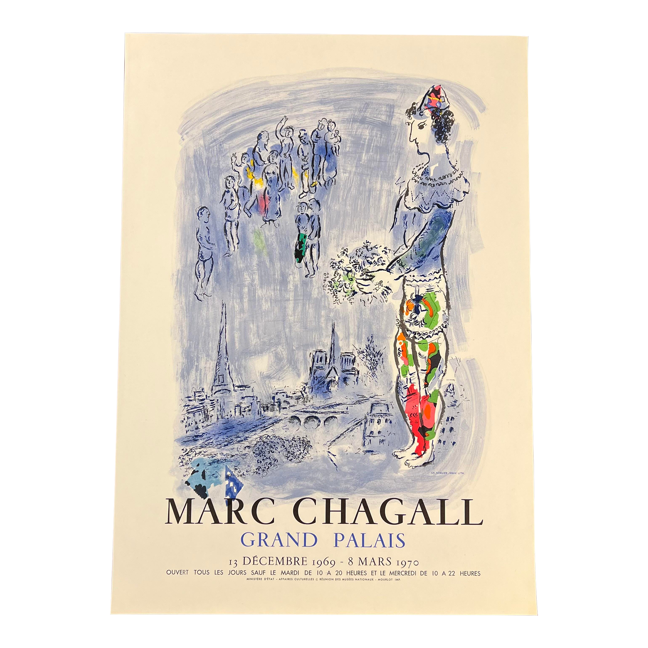 Marc Chagall “The Magician of Paris” Lithograph 1970