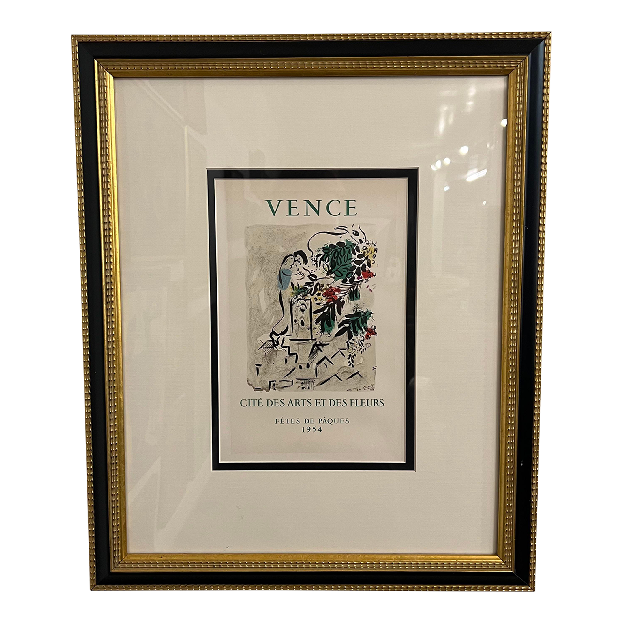 Marc Chegal “Vence - Cite’ Des Arts Et Des Fleurs” Print 1954