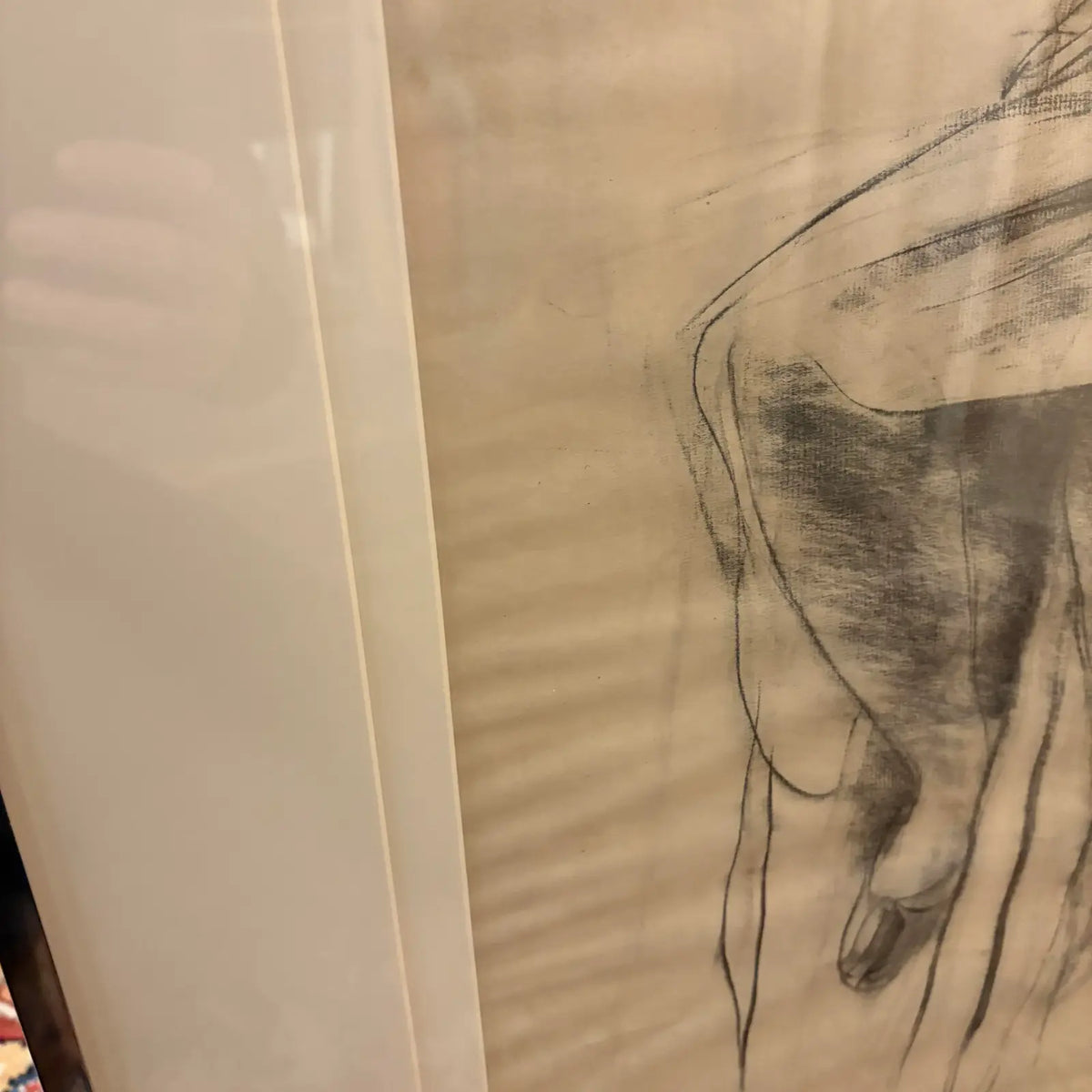 Mario Fallani “Study of Seated Woman” Pencil Drawing