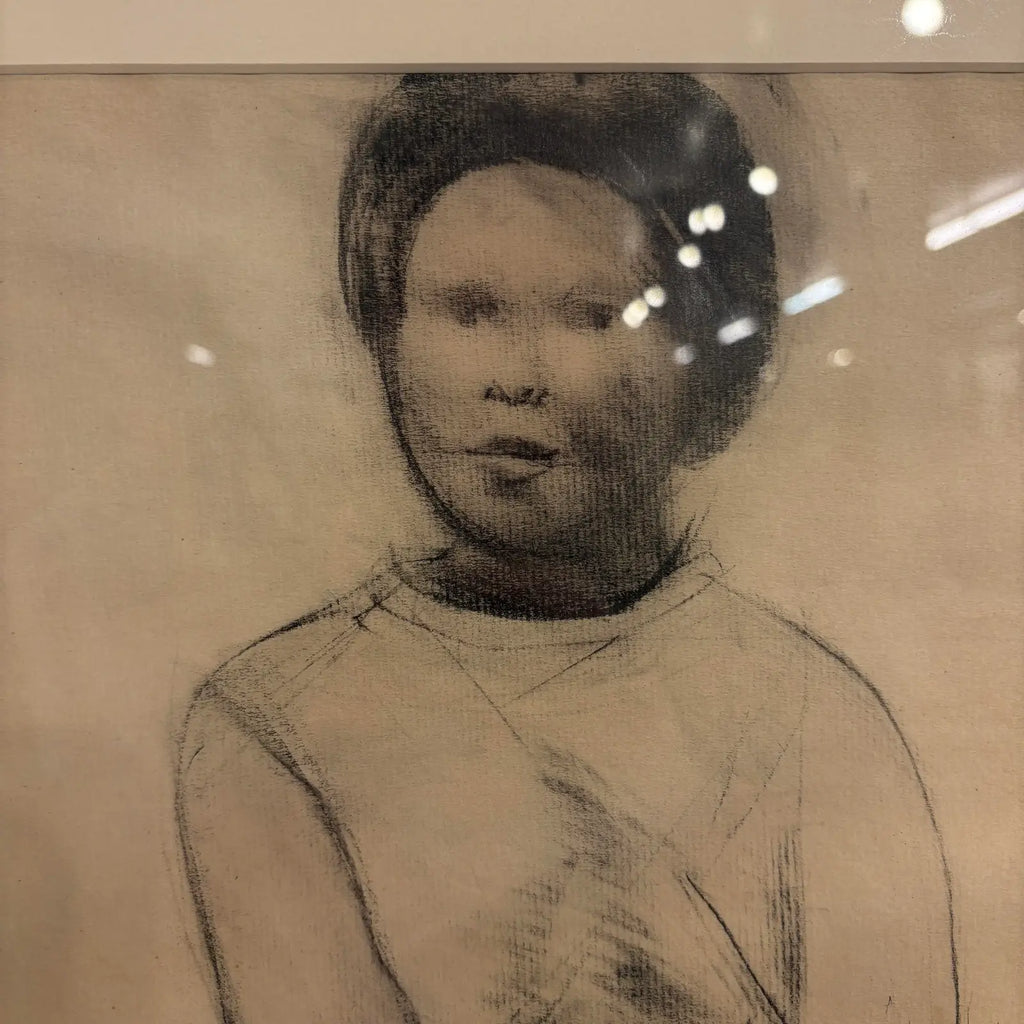 Mario Fallani “Study of Seated Woman” Pencil Drawing