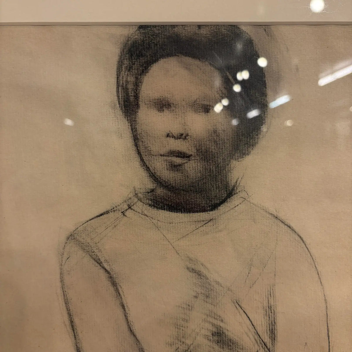 Mario Fallani “Study of Seated Woman” Pencil Drawing