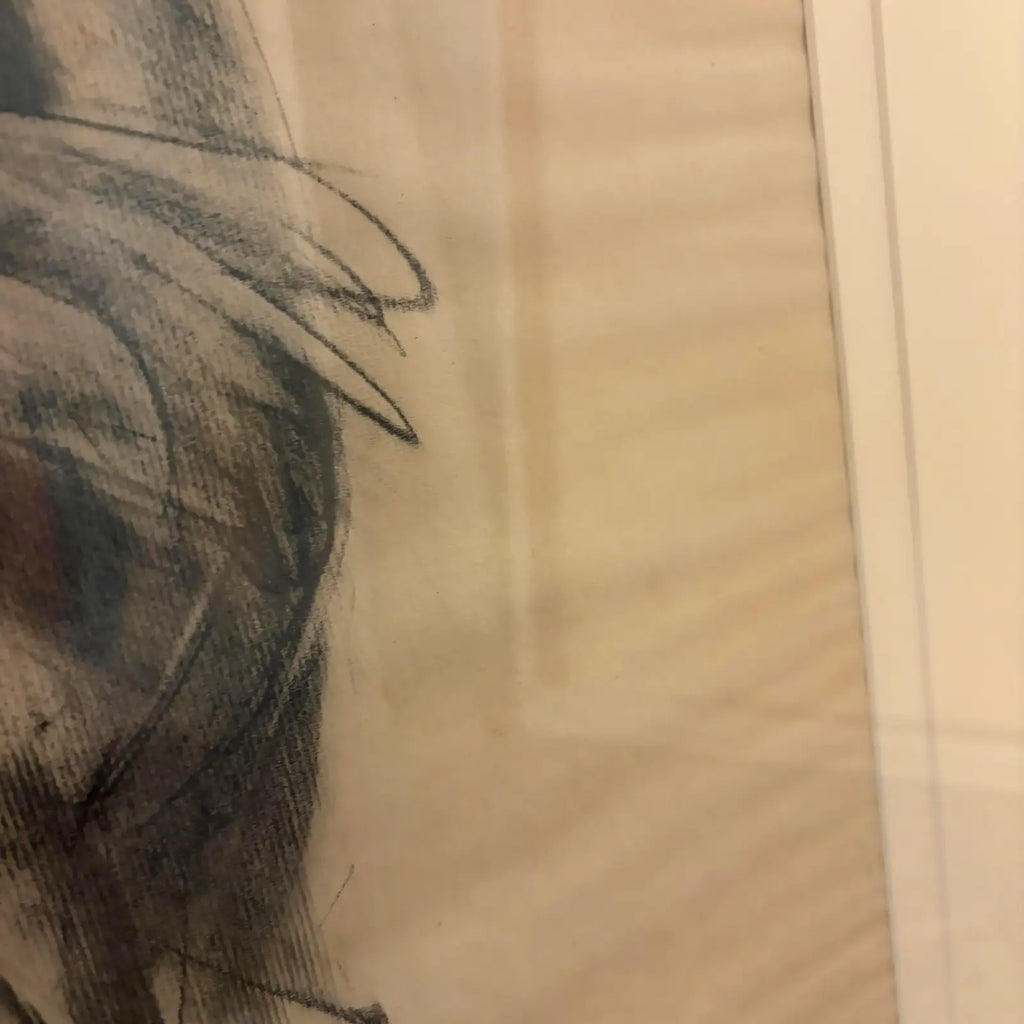 Mario Fallani “Study of Seated Woman” Pencil Drawing