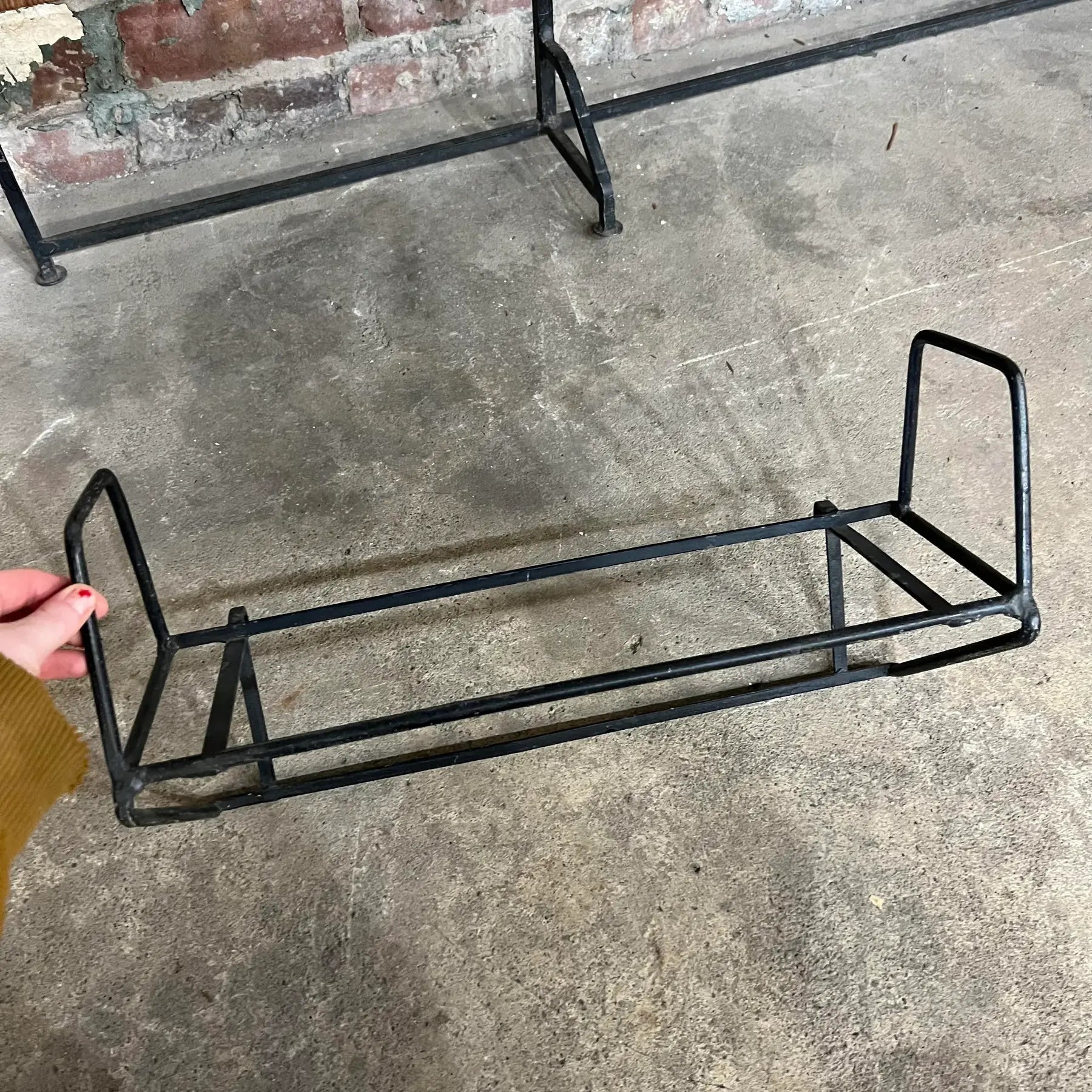 Maurizio Tempestini for Salterini Iron Headboard With Shelves.