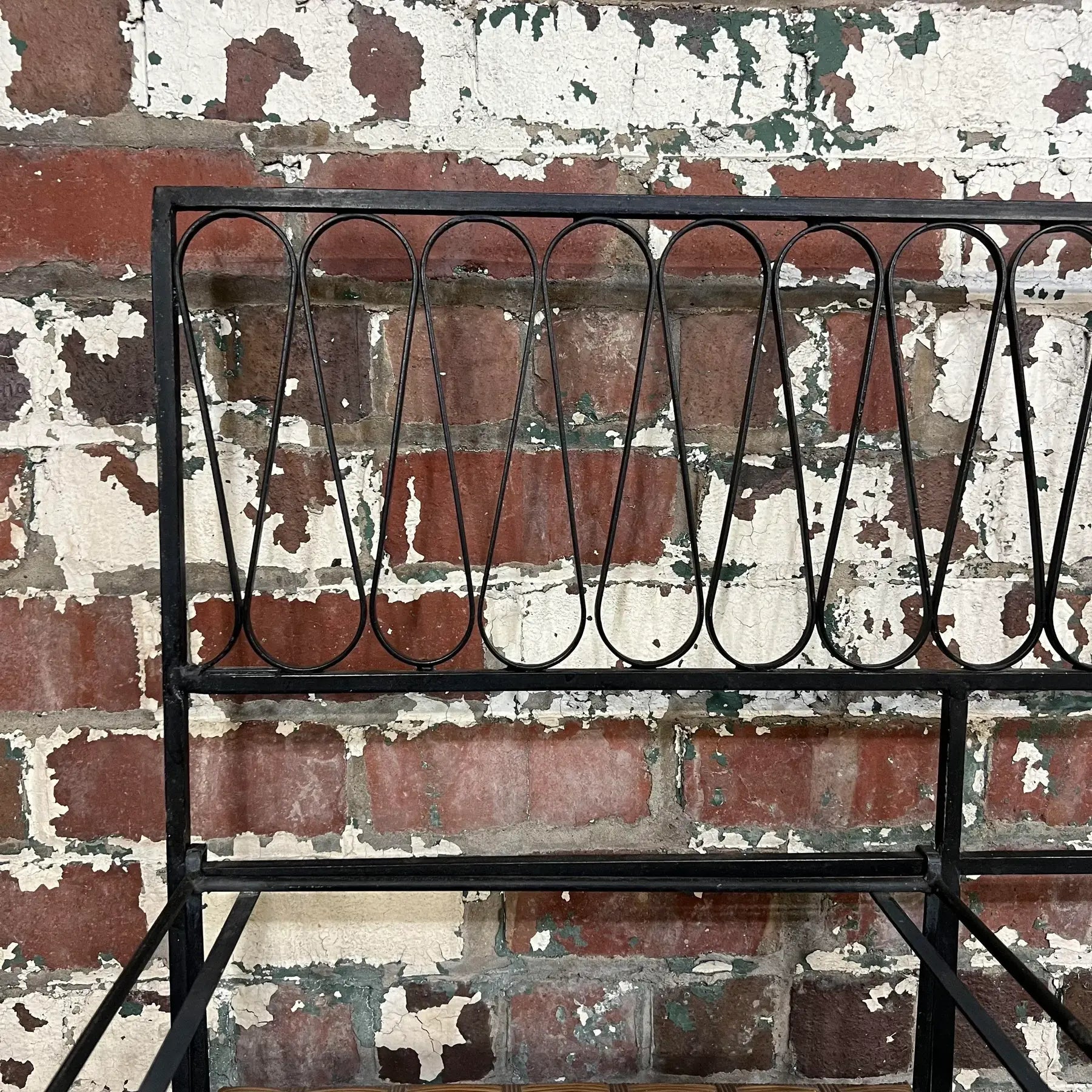Maurizio Tempestini for Salterini Iron Headboard With Shelves.