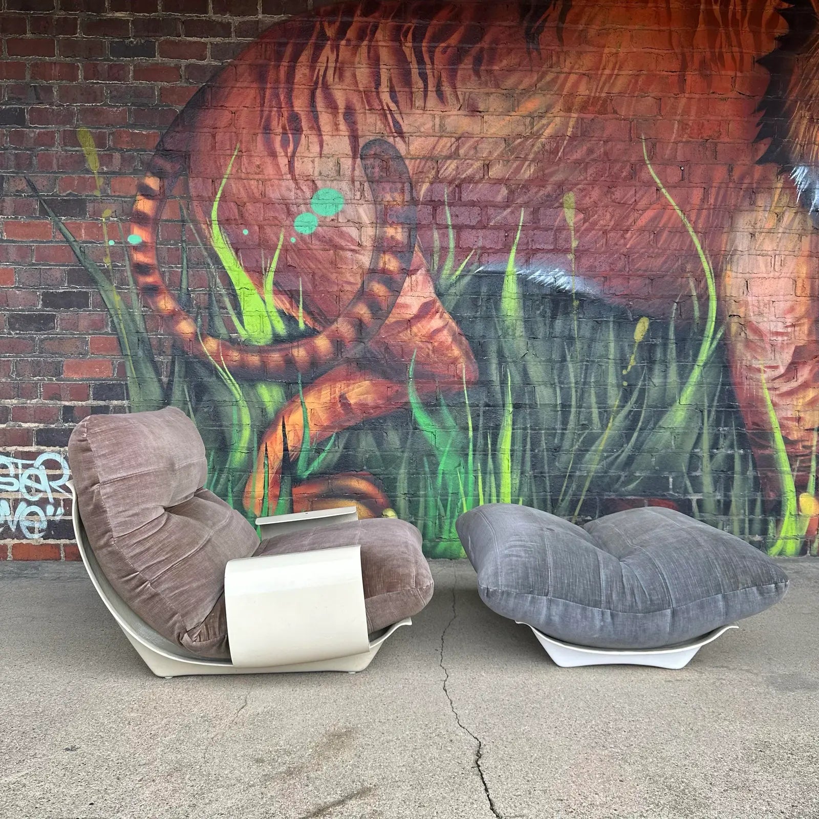 Michel Ducaroy for Ligne Roset “Marsala” Modernist Lounge Chair and Ottoman
