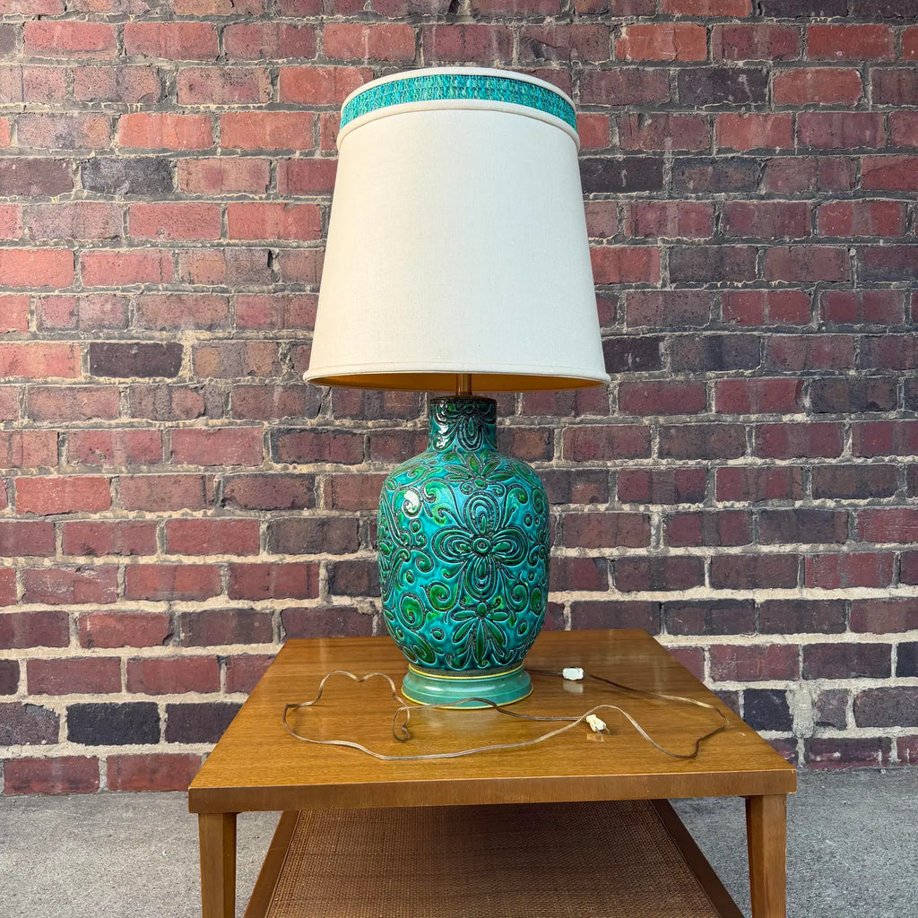 Mid 20th Century Alvino Bagni Italian Ceramic Table Lamp