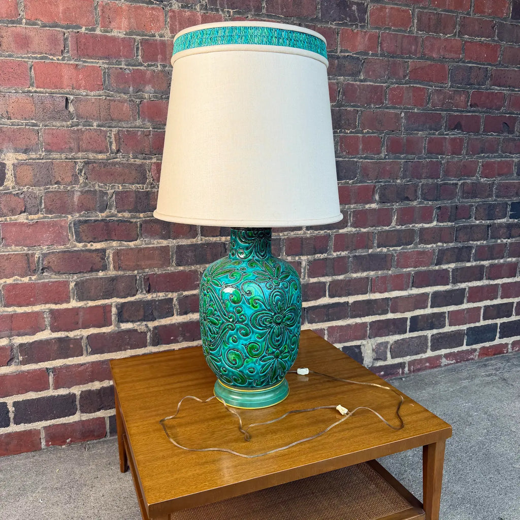 Mid 20th Century Alvino Bagni Italian Ceramic Table Lamp