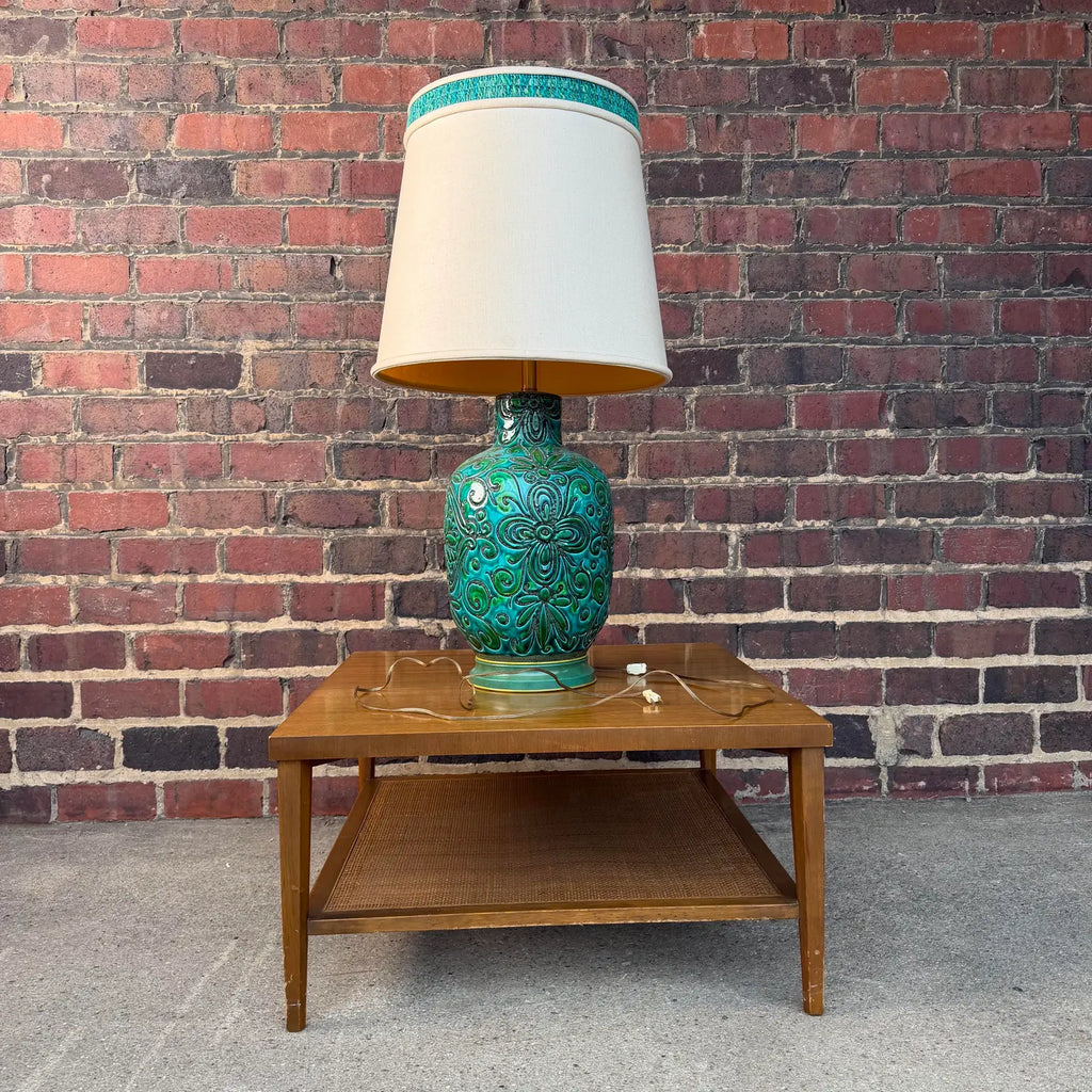 Mid 20th Century Alvino Bagni Italian Ceramic Table Lamp
