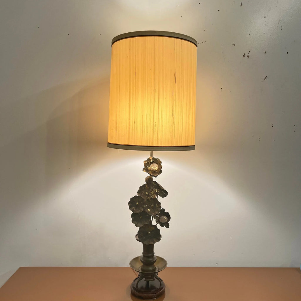 Brass Sculptural Flower Lamp