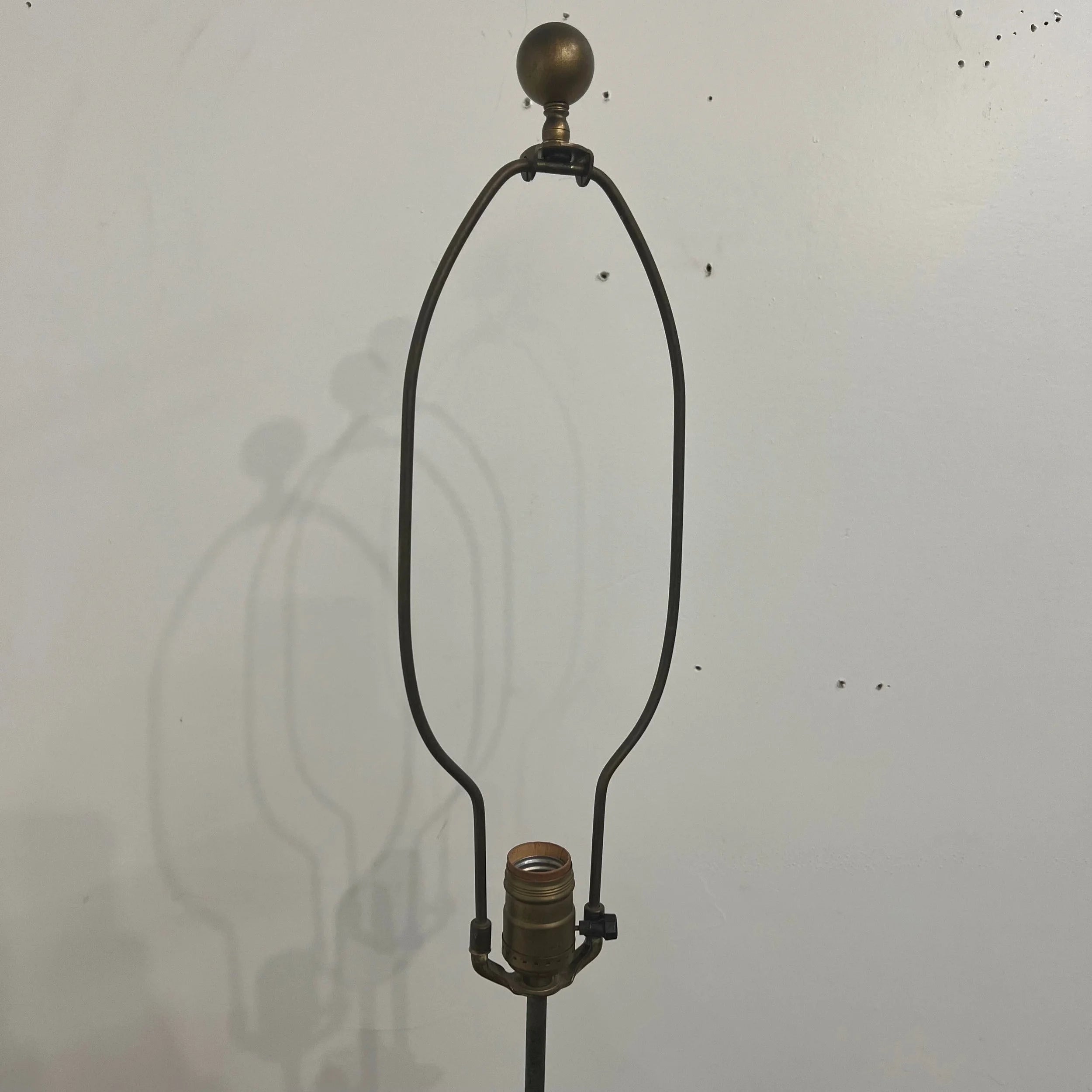 Brass Sculptural Flower Lamp