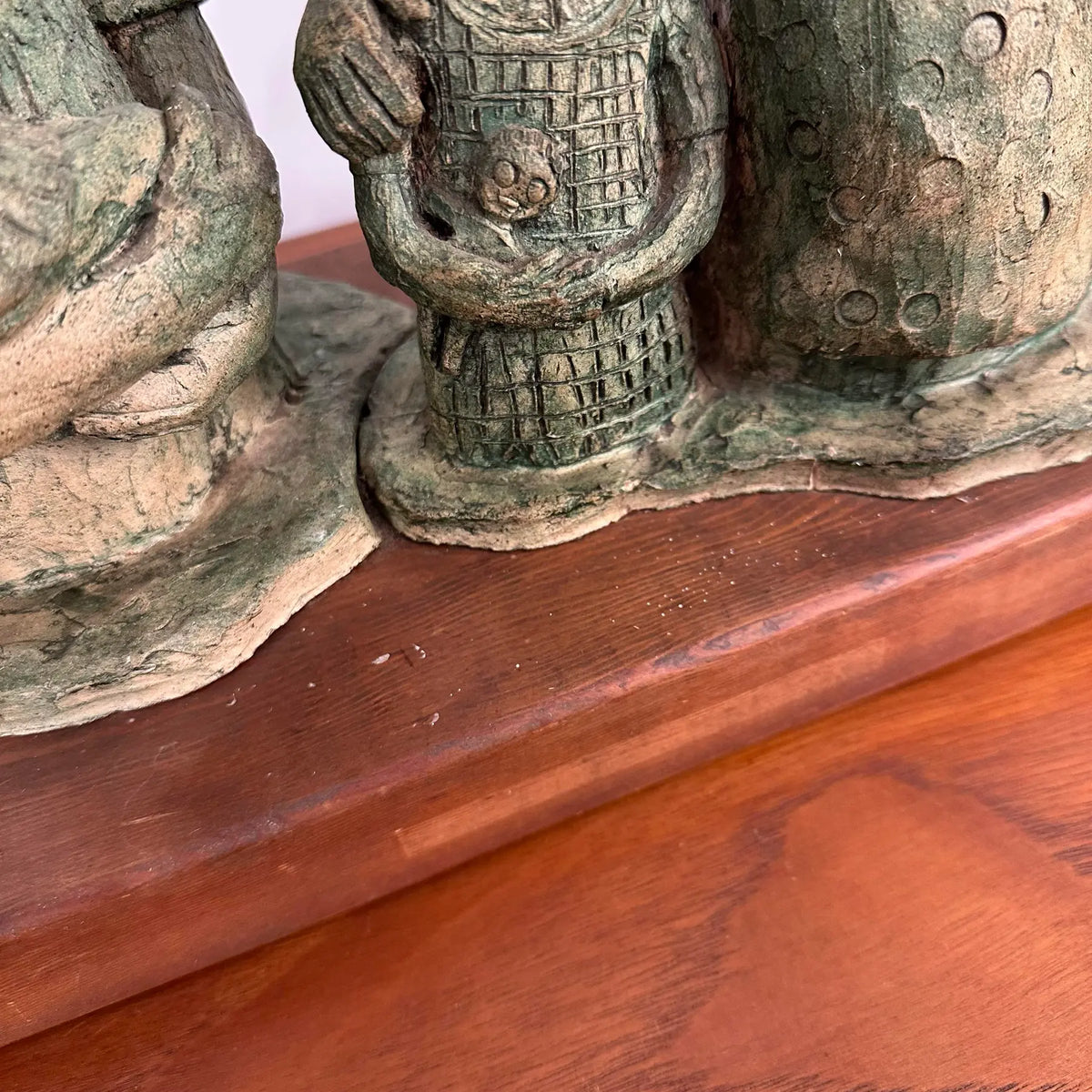 Mid 20th Century Family of Four Clay Sculptures
