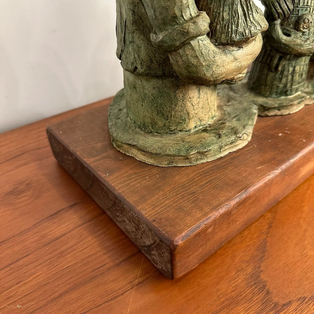 Mid 20th Century Family of Four Clay Sculptures