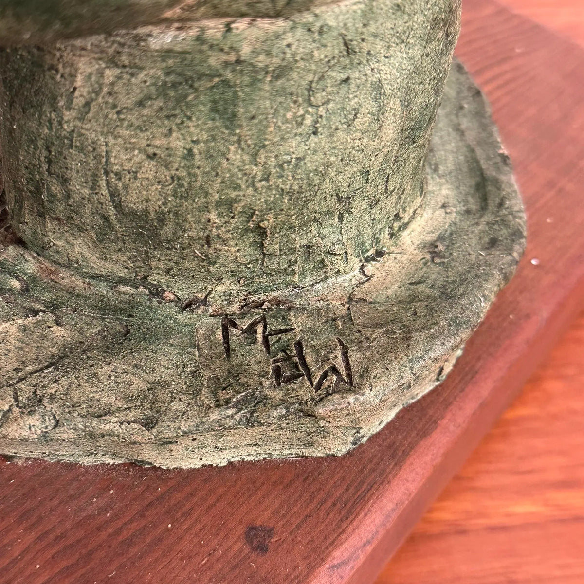 Mid 20th Century Family of Four Clay Sculptures