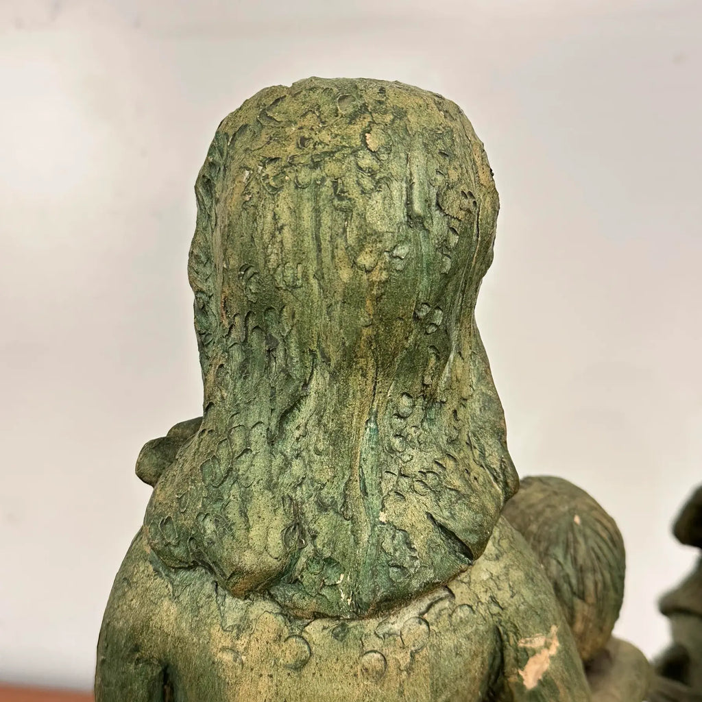 Mid 20th Century Family of Four Clay Sculptures