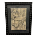 Mid 20th Century Framed Pencil Drawing by H Norman Schnepf