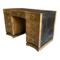 Greek Key Leather Top Desk Appears to Be by Parzinger
