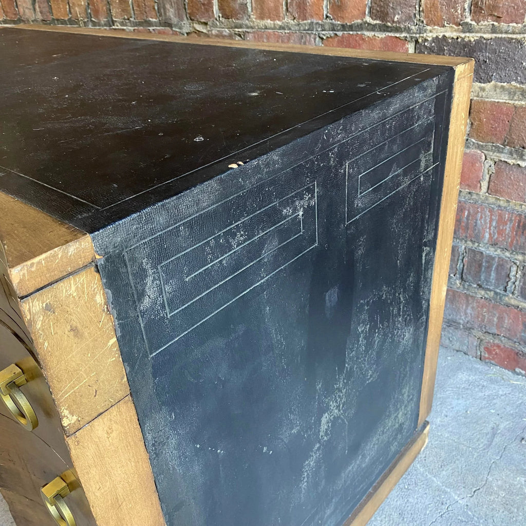 Greek Key Leather Top Desk Appears to Be by Parzinger