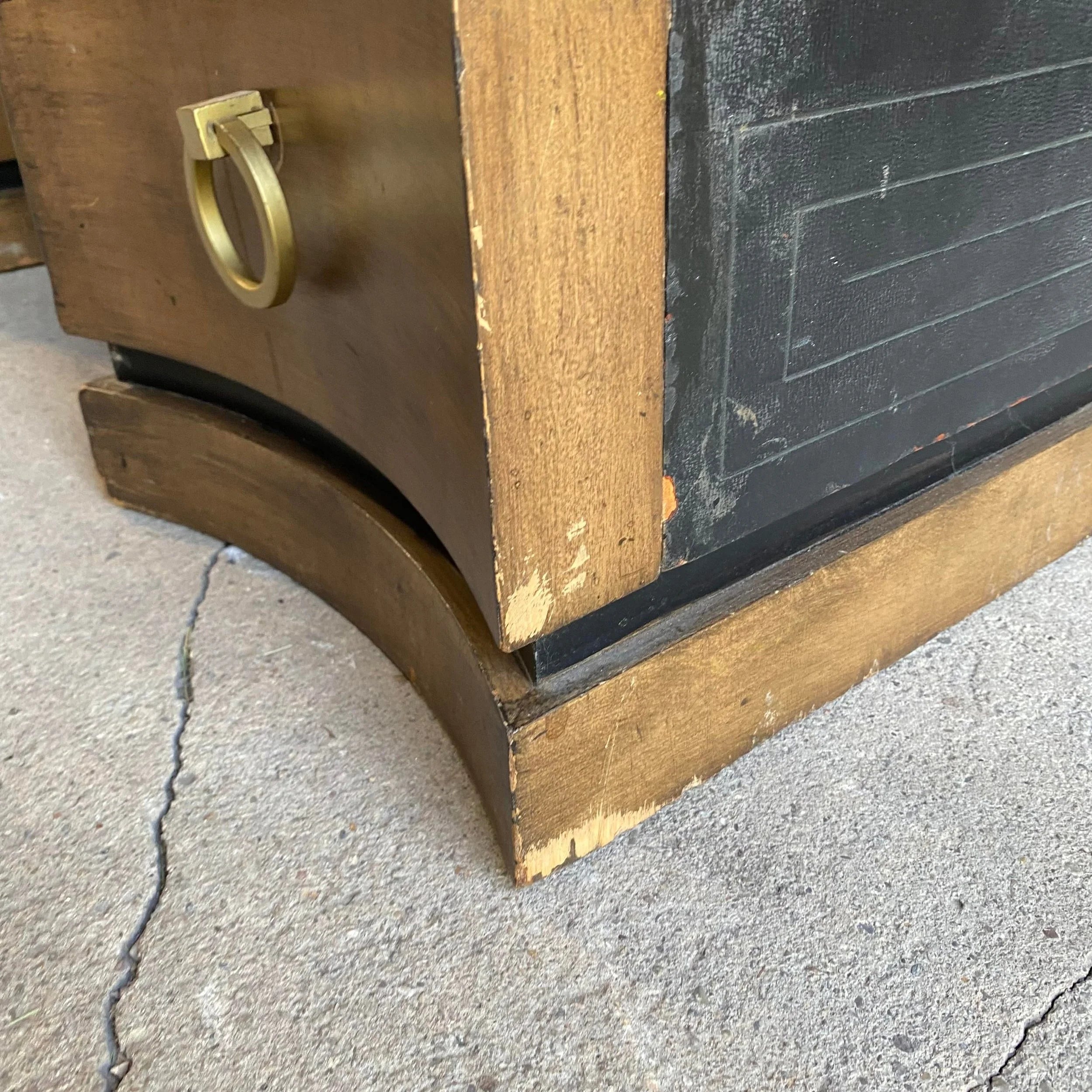Greek Key Leather Top Desk Appears to Be by Parzinger