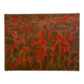 Large Abstract Red and Gold Painting