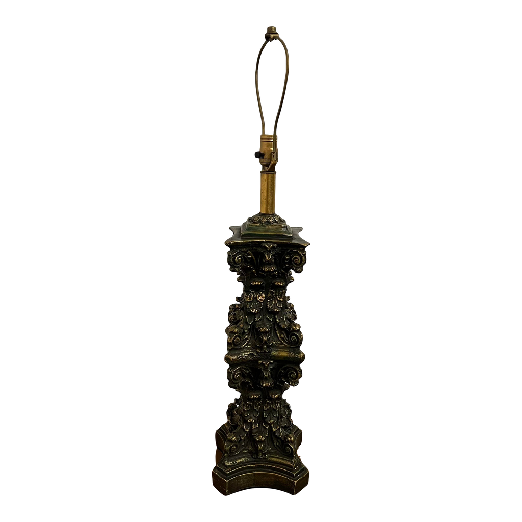 Ornate Gold and Bronze Table Lamp