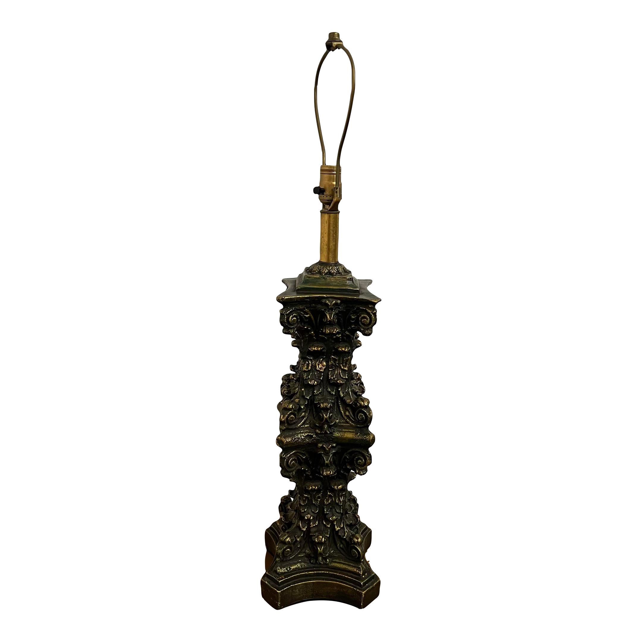 Ornate Gold and Bronze Table Lamp