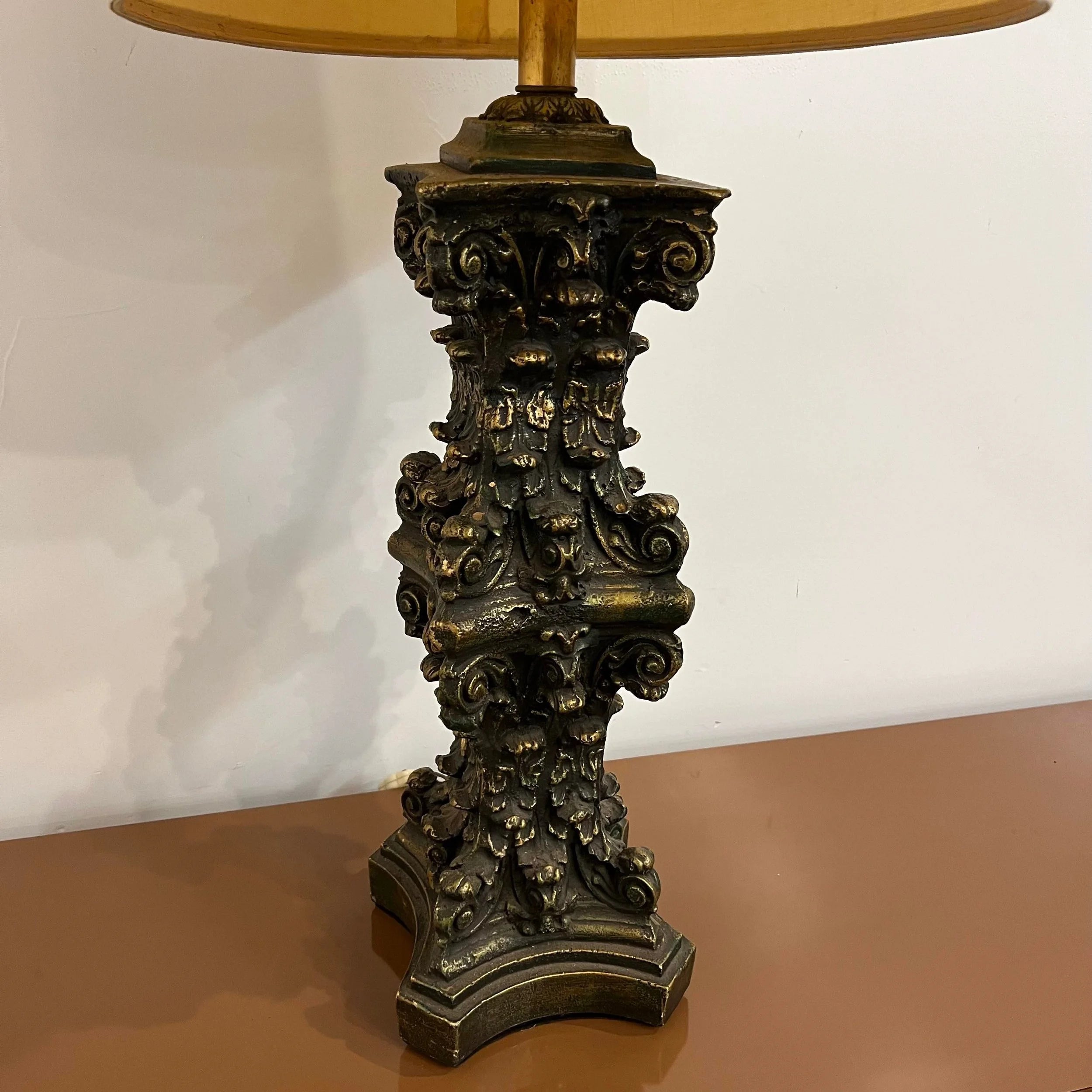 Ornate Gold and Bronze Table Lamp
