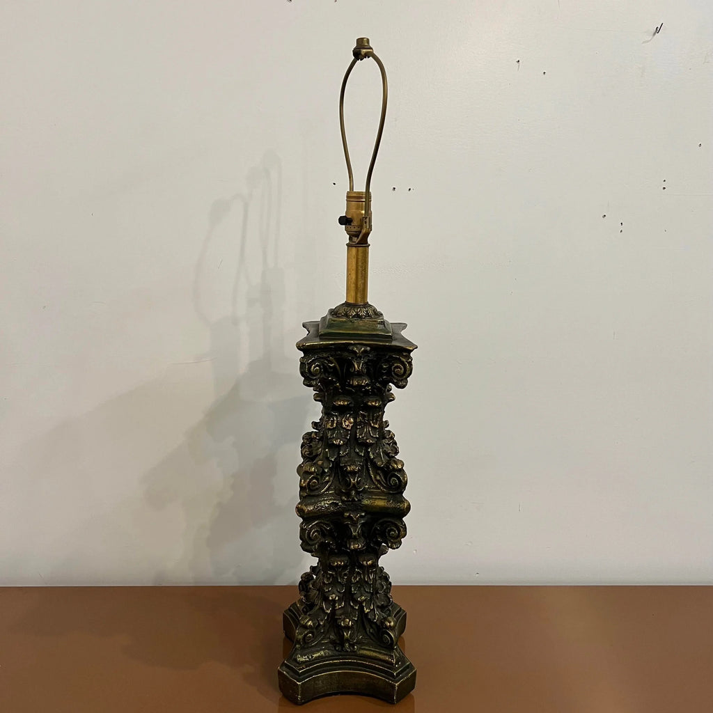 Ornate Gold and Bronze Table Lamp