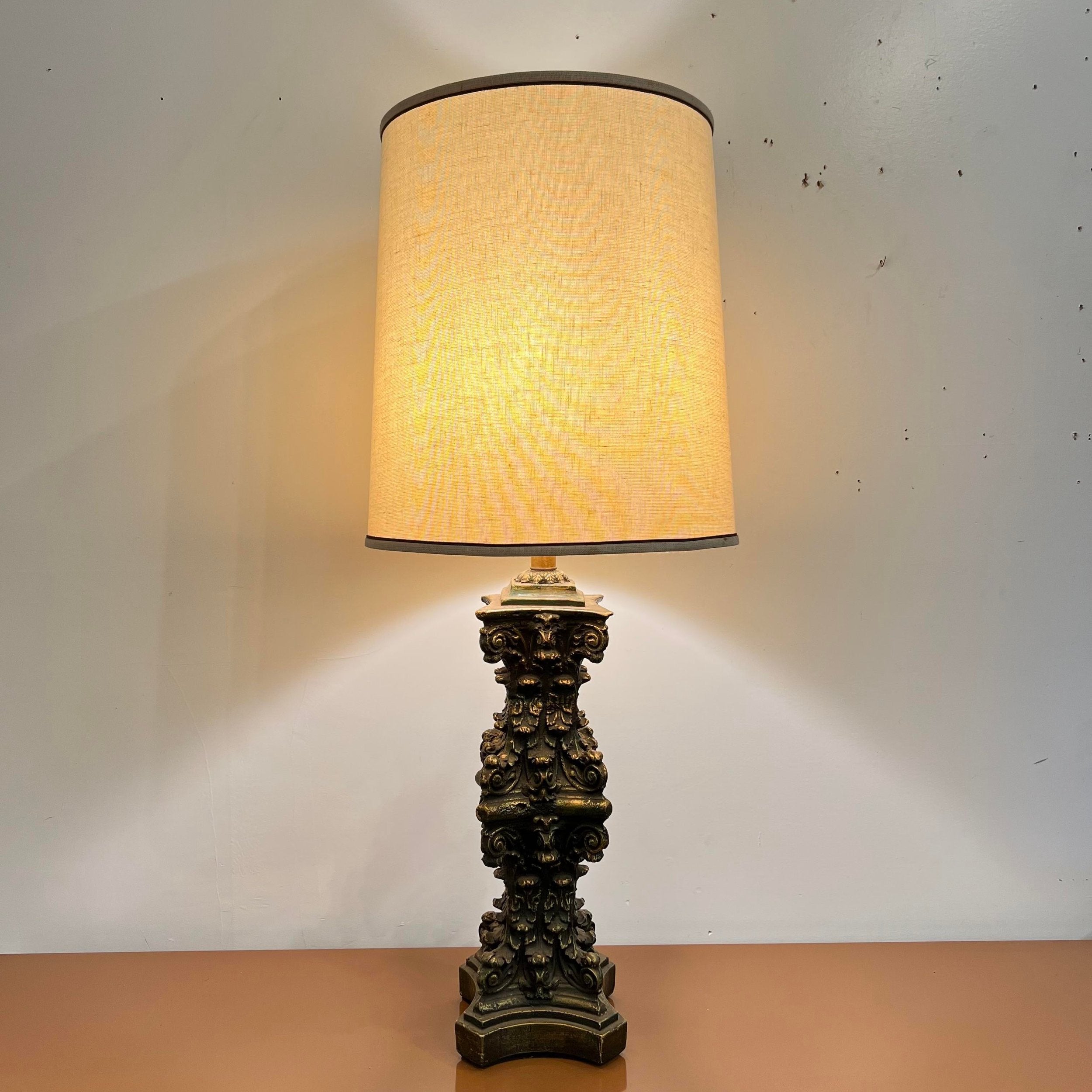 Ornate Gold and Bronze Table Lamp