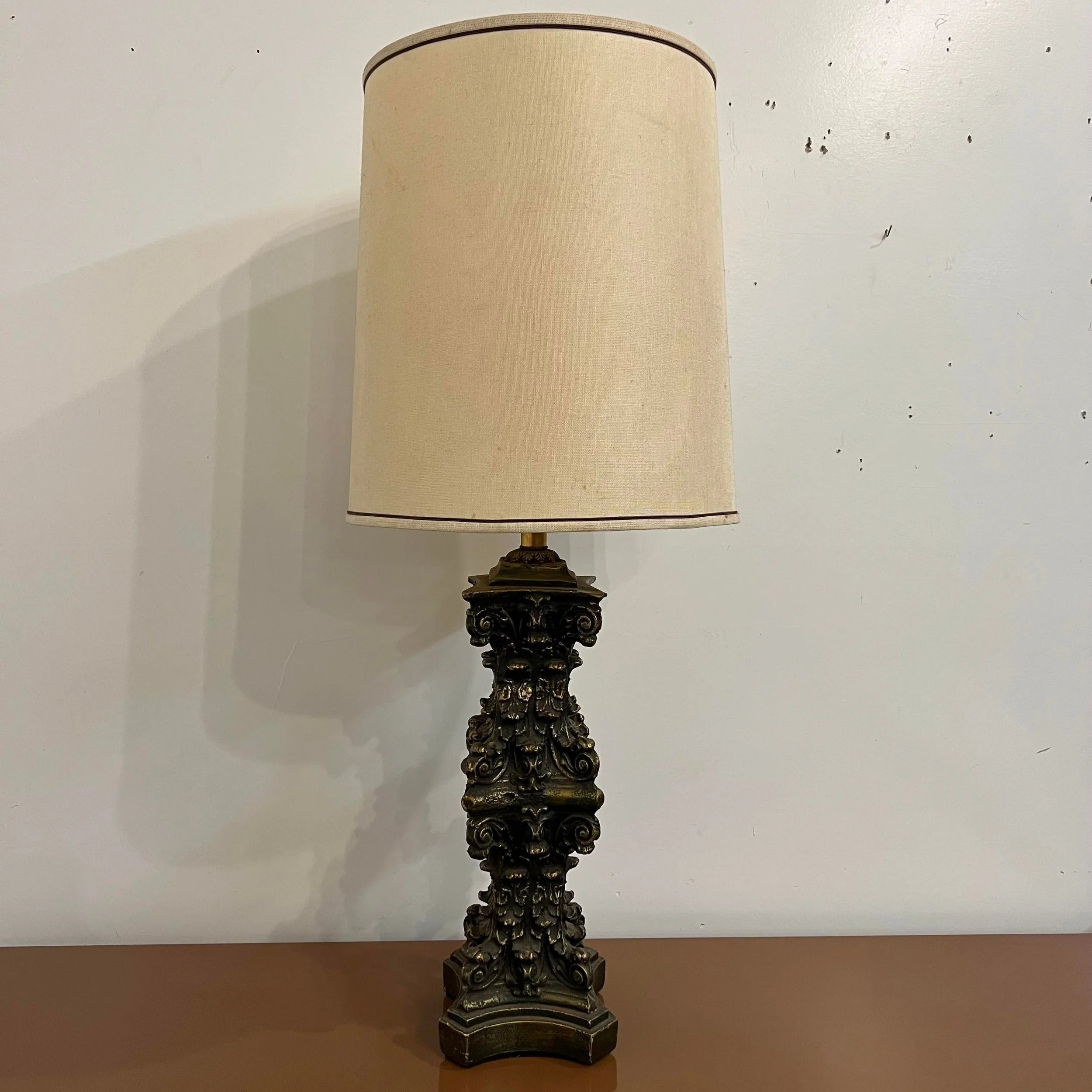 Ornate Gold and Bronze Table Lamp