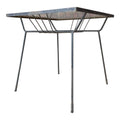 Mid 20th Century Milo Baughman for Pacific Iron Works Glass and Iron Table Square