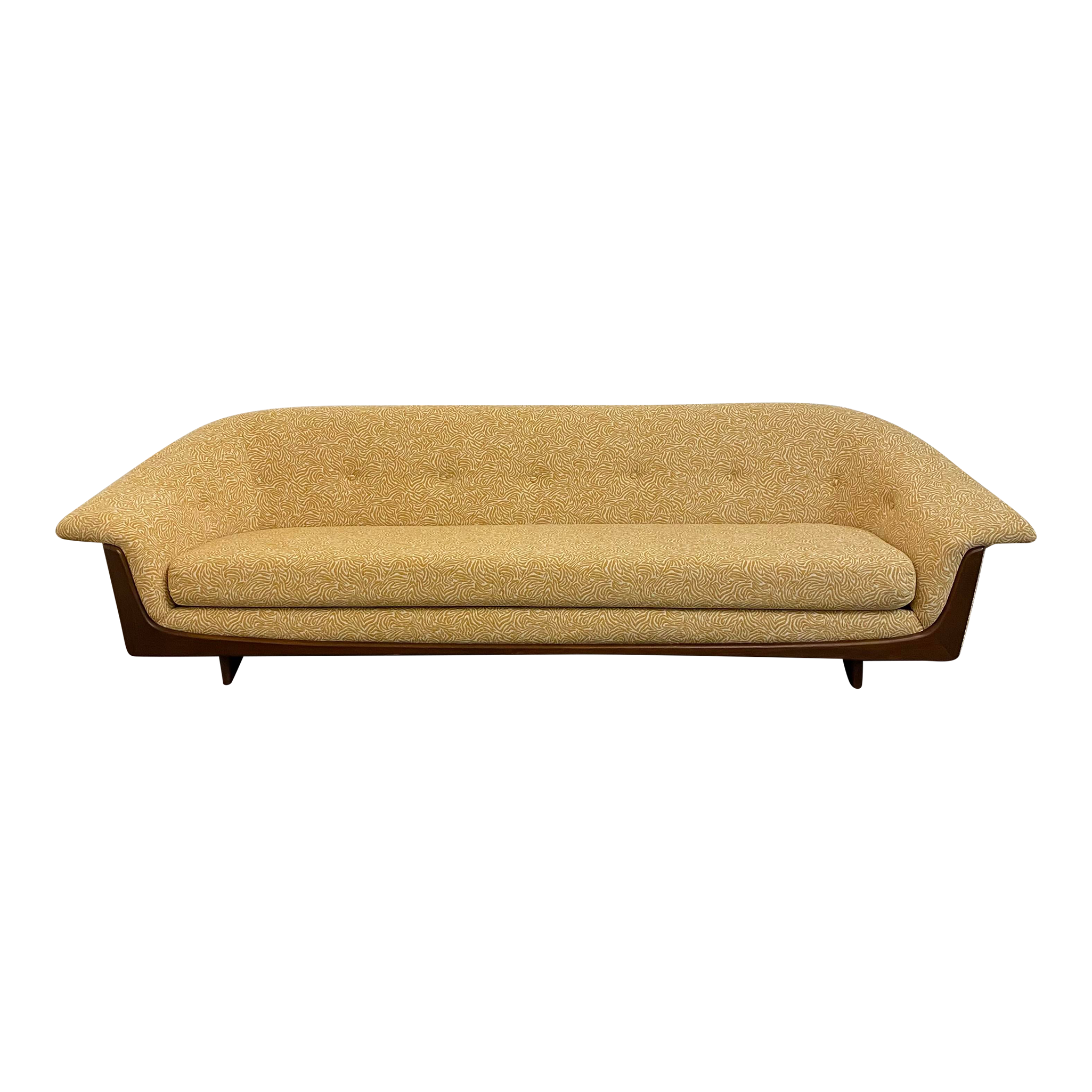 Mid 20th Century Modern Adrian Pearsall Style Reupholstered Sofa