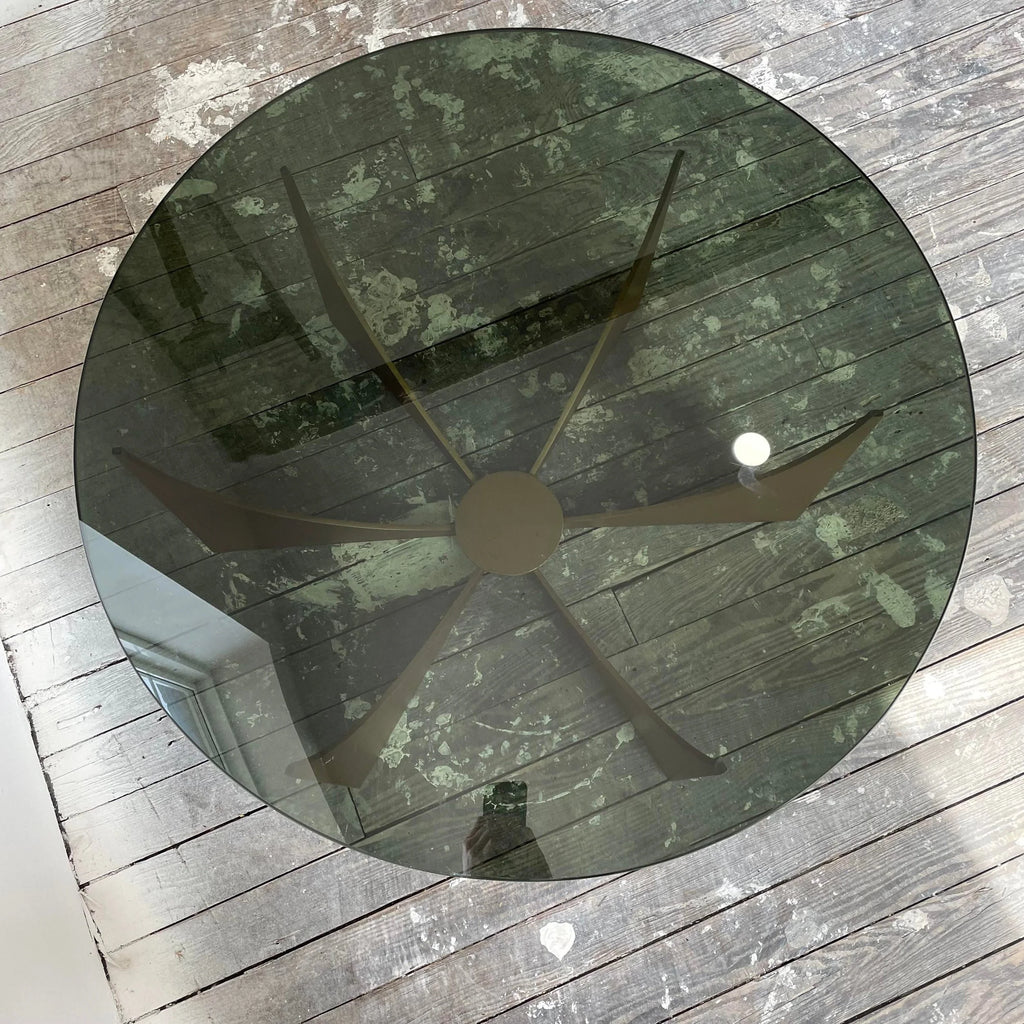 Mid 20th Century Modern Don Drumm Glass Top Coffee Table