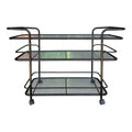 Mid 20th Century Outdoor Patio Tubular Rolling Bar Cart