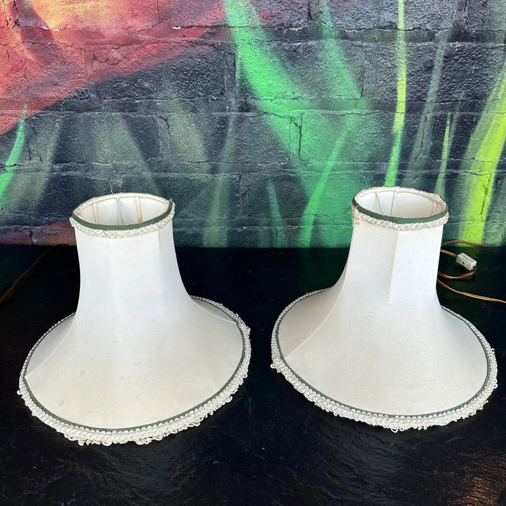 Mid 20th Century Pair of Chinoiserie Style Faux Jade Table Lamps