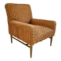 Mid 20th Century Paul McCobb Orange Textured Fabric Arm Chair, Unmarked