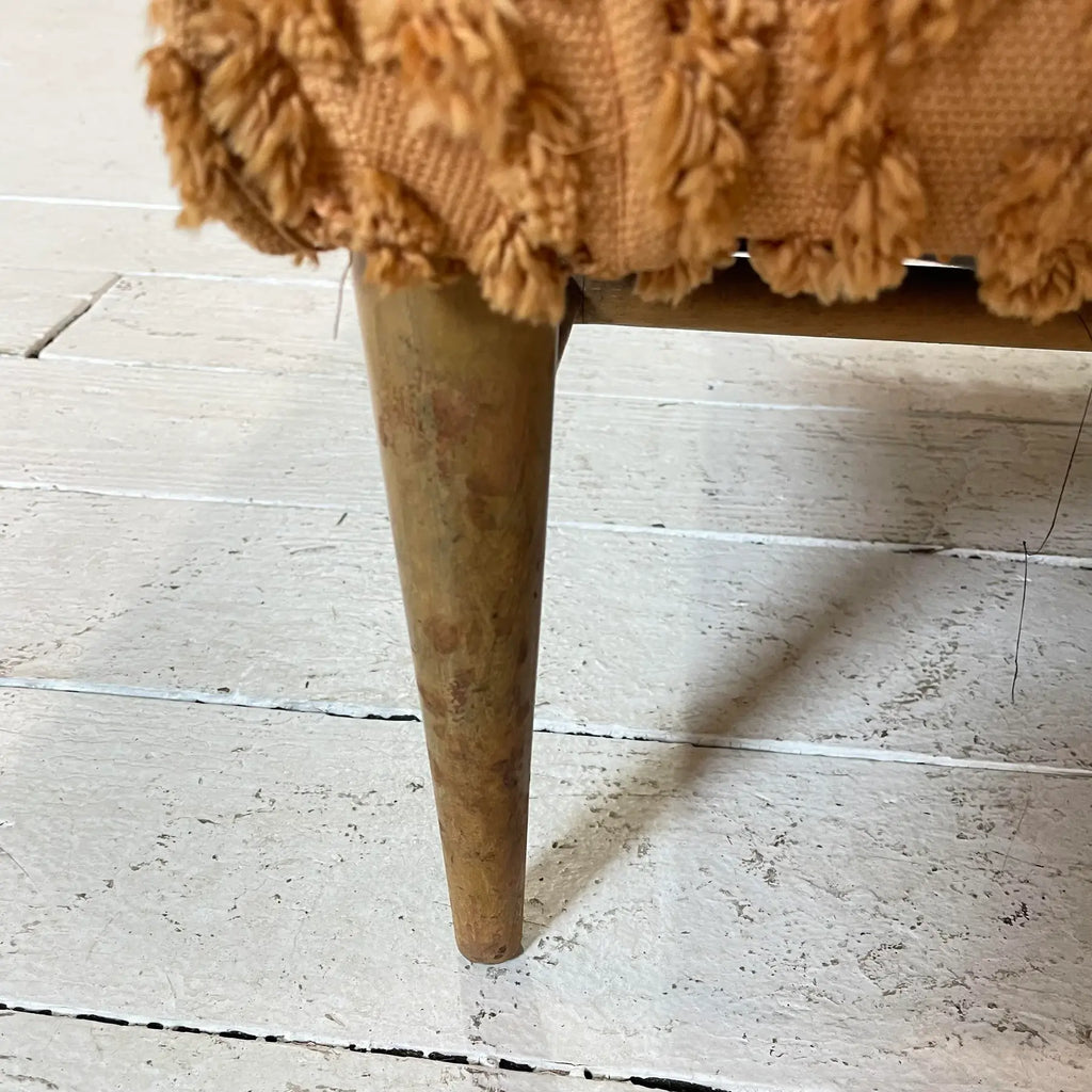 Mid 20th Century Paul McCobb Orange Textured Fabric Arm Chair, Unmarked