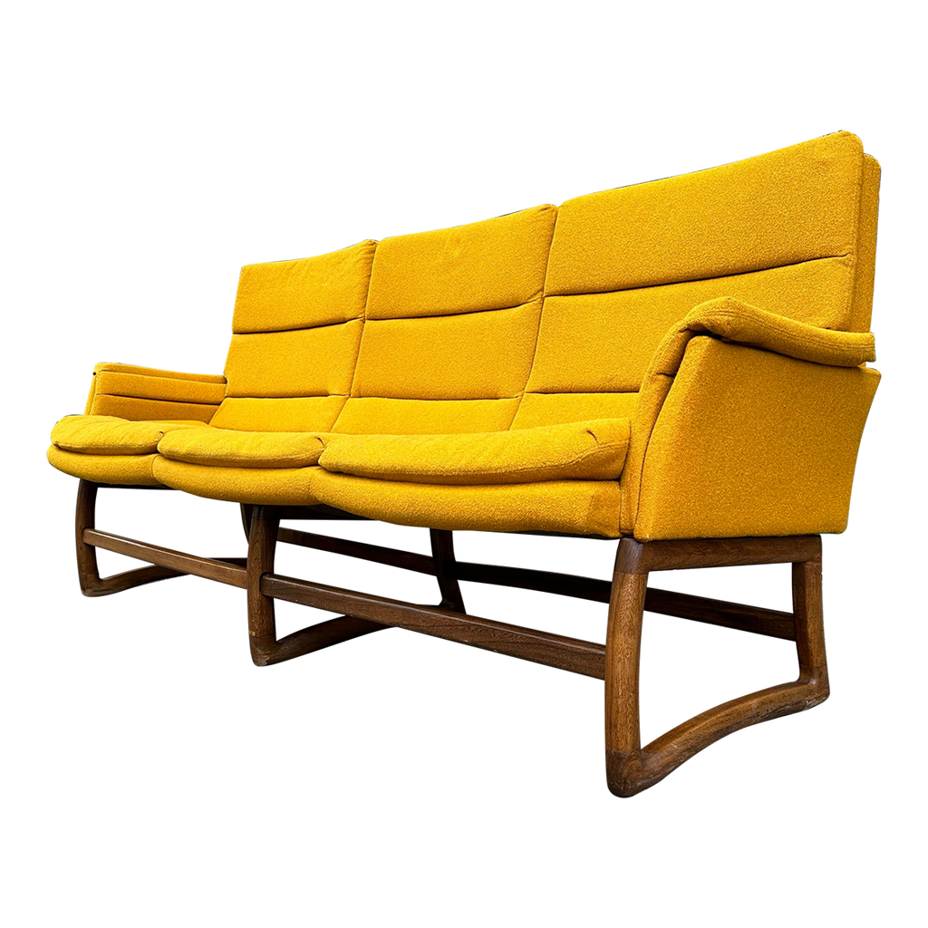 Mid 20th Century Pearsall-Style Sofa With Walnut Base