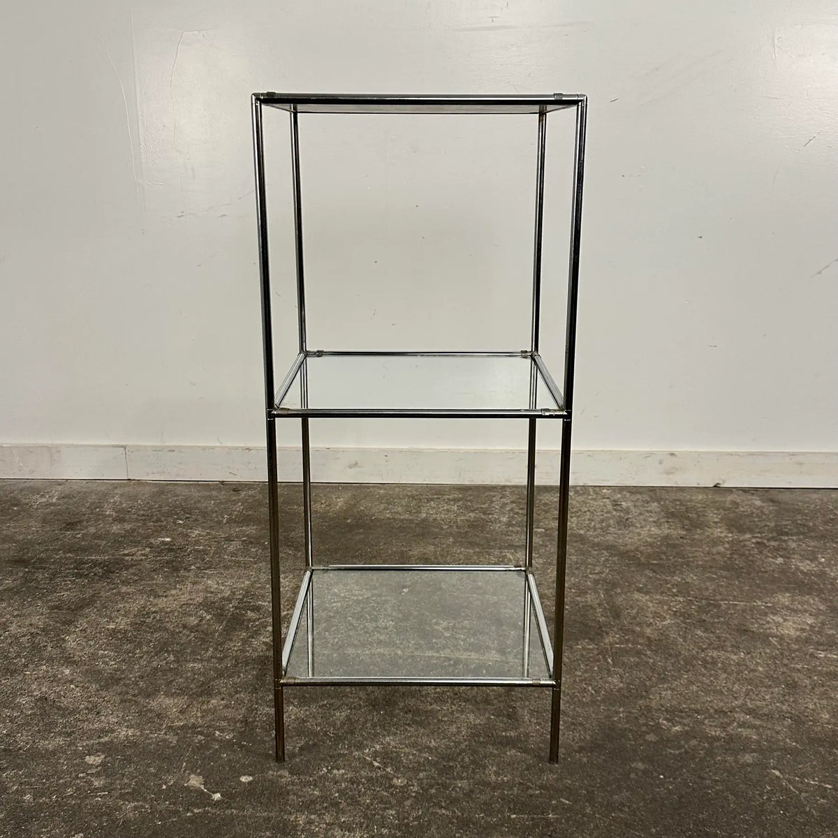 Mid 20th Century Poul Cadovius “Abstracta” 3-Shelf Chrome and Glass Display Bookcase
