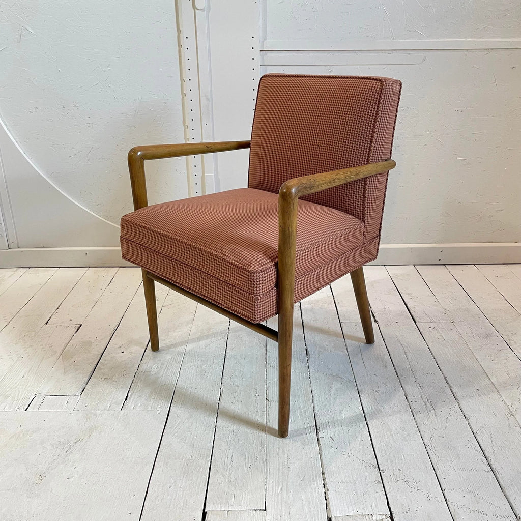 Red Checked Fabric Chair