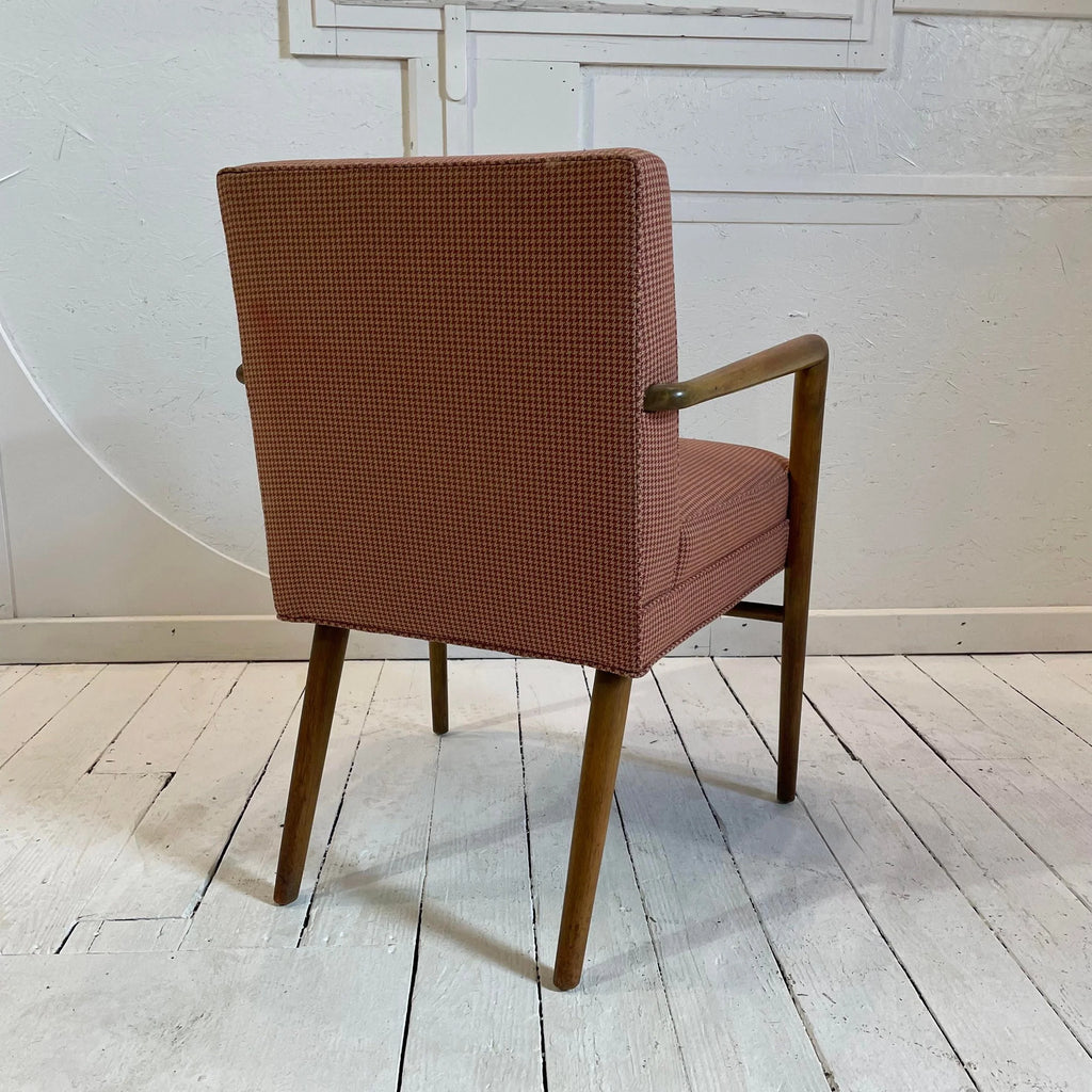 Red Checked Fabric Chair