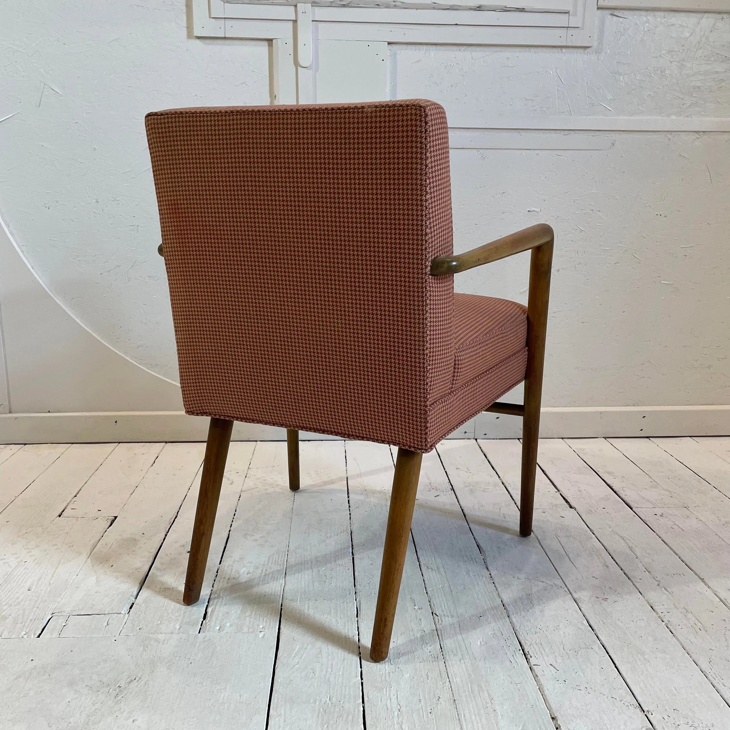 Red Checked Fabric Chair