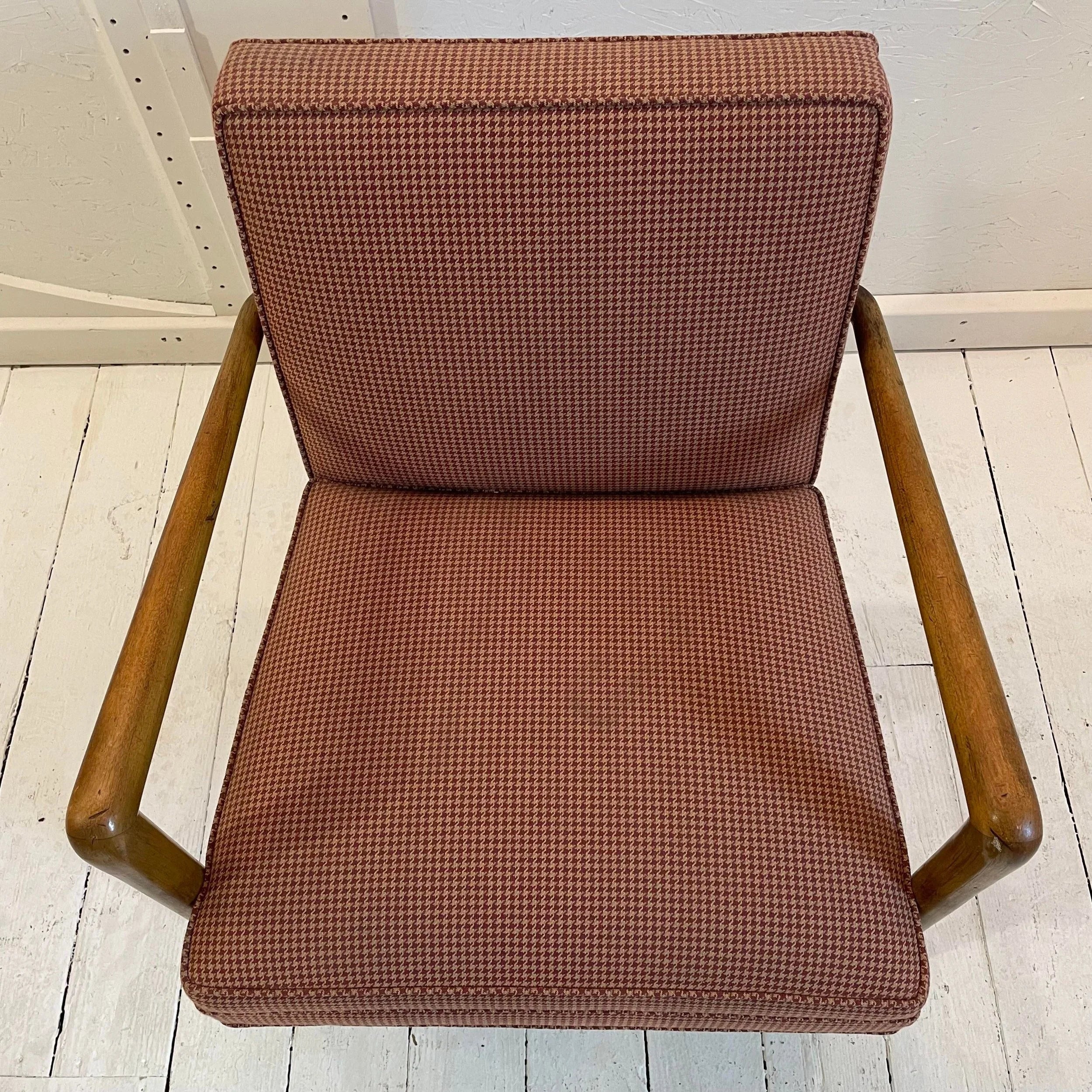 Red Checked Fabric Chair
