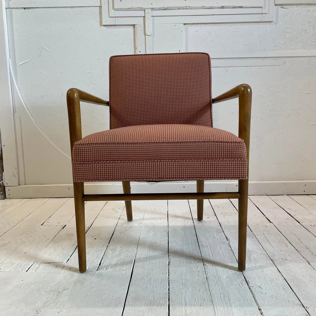 Red Checked Fabric Chair